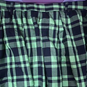 Green and Black plaid pleated skirt - Branded: Hot Topic -USED - MEDIUM -